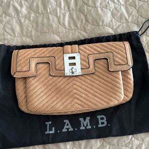 L.A.M.B. by Gwen Stefani Leather Clutch Purse